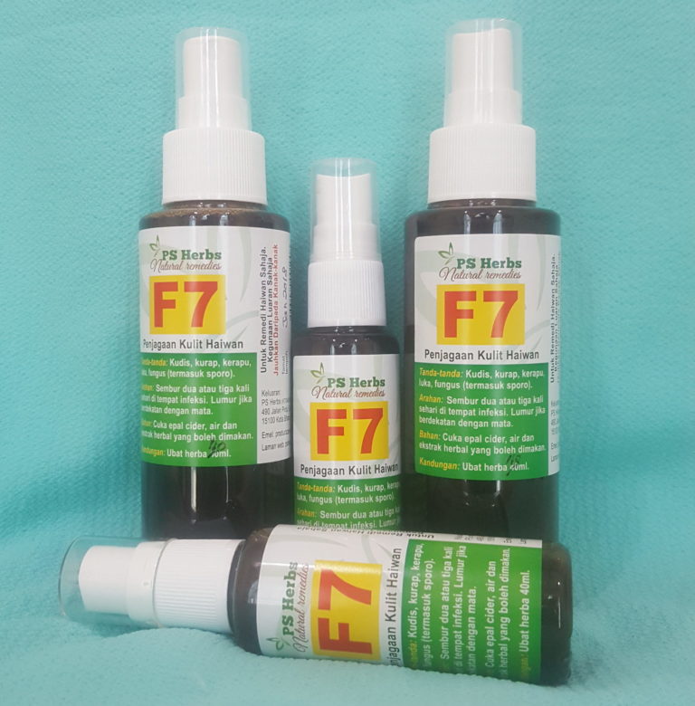 F7 ubat mujarab untuk Haiwan - PS HERBS Jenis Produk