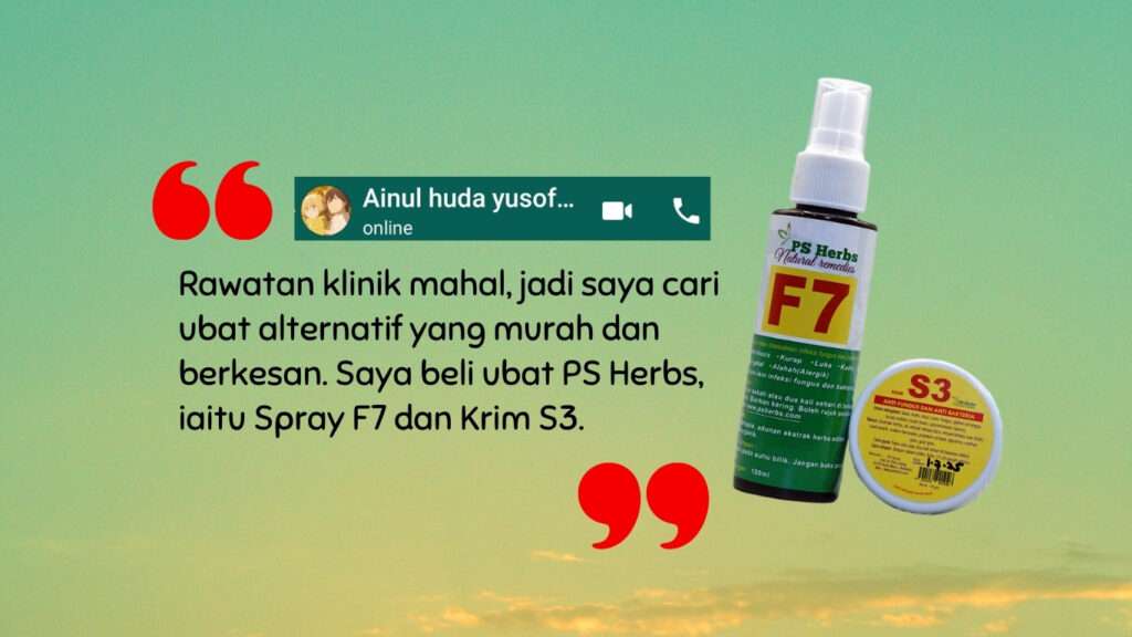 Ubat Spray F7 dan Cream S3 yang digunakan oleh Paun Ainul untuk merawat kucing-kucing berpenyakit sporo.