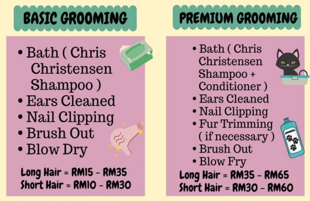 harga perkhidmatan grooming
