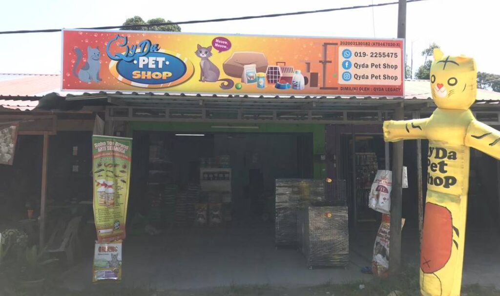 kedai Qyda Petshop Pasir Mas menjual barangan keperluan kucing
