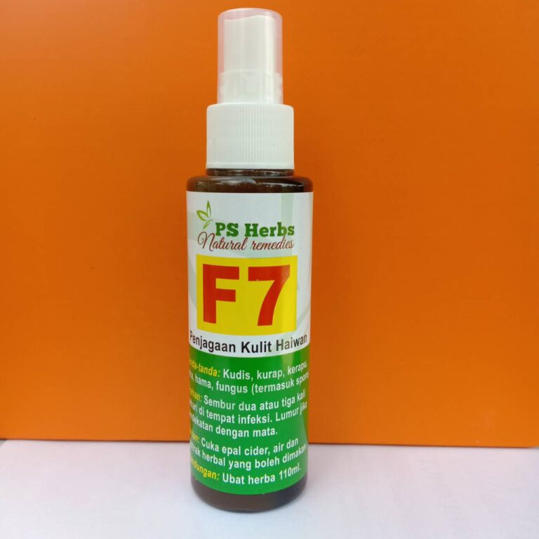 Ubat PS Herbs - spray F7 untuk merawat haiwan
