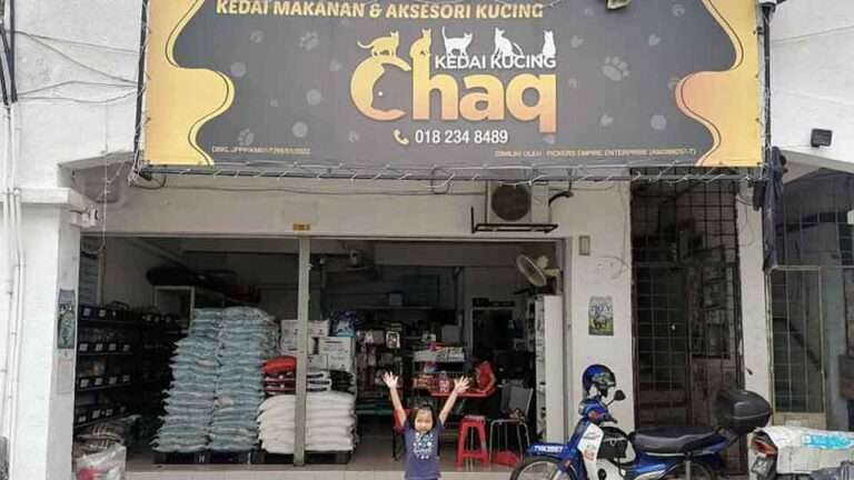 Kedai kucing Chaq stokis PS Herbs di Jalan Klang Lama Kuala Lumpur