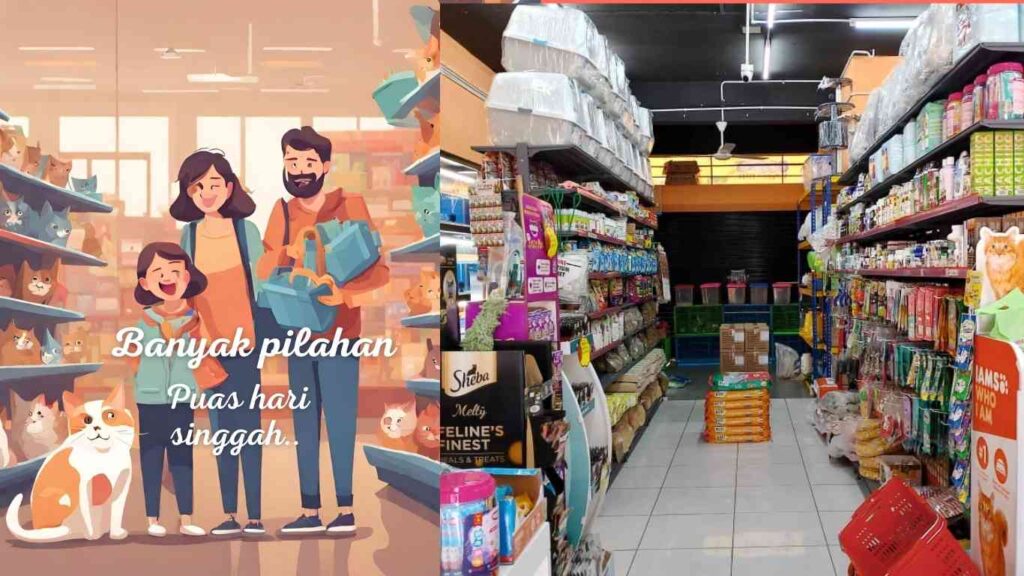 Pelbagai barangan ada di Telipok Pet Shop cawangan Tuaran