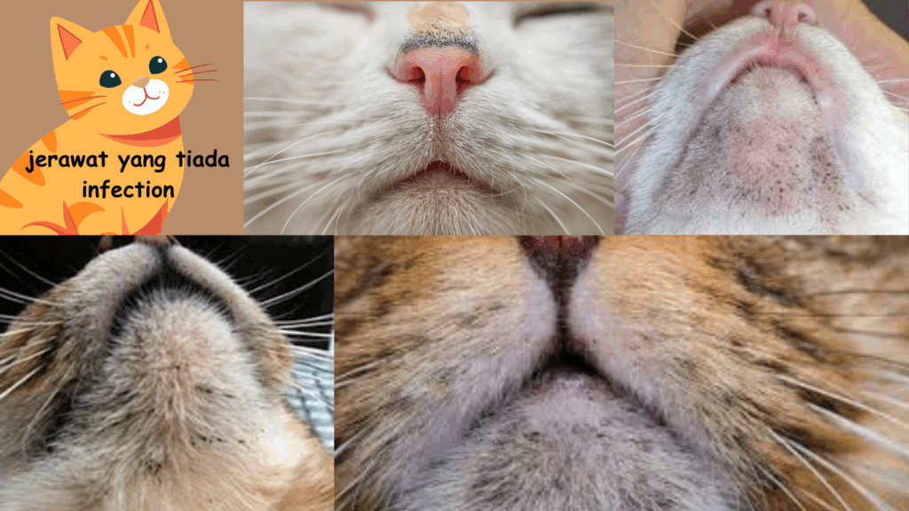 Jerawat kucing atau jerawat dagu kucing yang ringan dan tiada jangkitan.