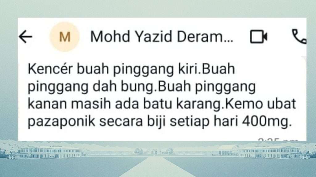 Mesej daripada Saudara Mohd Yazid kepada Mohd Amin